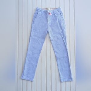 Boden Light Blue Seersucker Chino Pants
